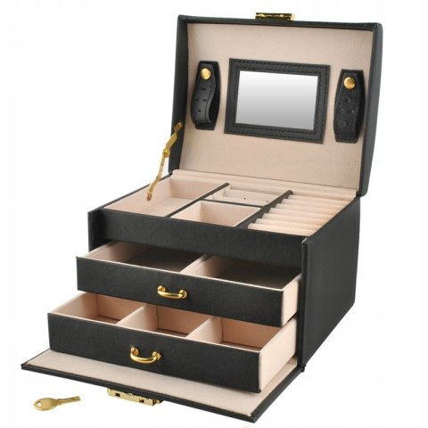 Kuferek na Biżuterię Szkatułka Organizer Pudełko Elegancki na Kolczyki Kuferek na Biżuterię Szkatułka Organizer Pudełko Elegancki na Kolczyki