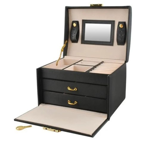 Kuferek na Biżuterię Szkatułka Organizer Pudełko Elegancki na Kolczyki Kuferek na Biżuterię Szkatułka Organizer Pudełko Elegancki na Kolczyki