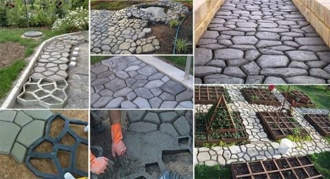 Duża Forma do Kostki Brukowej Betonu Ścieżka Kocie Łby Ogrodowe Ścieżka Duża Forma do Kostki Brukowej Betonu Ścieżka Kocie Łby Ogrodowe Ścieżka