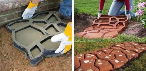Duża Forma do Kostki Brukowej Betonu Ścieżka Kocie Łby Ogrodowe Ścieżka Duża Forma do Kostki Brukowej Betonu Ścieżka Kocie Łby Ogrodowe Ścieżka