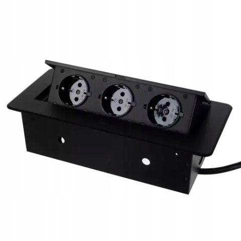 Gniazdo Chowane w Blat Nablatowe Potrójne Gniazdko Gniazdo Chowane w Blat Nablatowe Potrójne Gniazdko