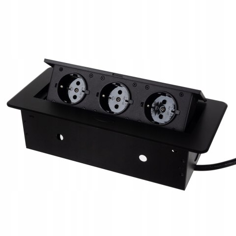 Gniazdo Chowane w Blat Nablatowe Potrójne Gniazdko Gniazdo Chowane w Blat Nablatowe Potrójne Gniazdko