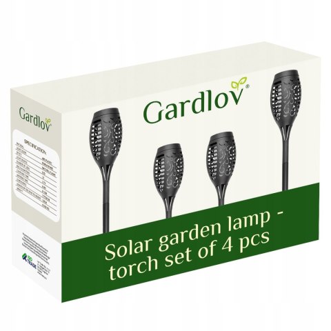 Lampa Solarna Pochodnia LED Efekt Płomień Ogień Płomienia Ogrodowa x4 4 szt Lampa Solarna Pochodnia LED Efekt Płomień Ogień Płomienia Ogrodowa x4 4 szt