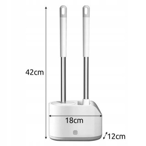 Szczotka do WC Toaletowa + Stojak do Toalety Łazienki Zestaw Łazienkowy 2w1