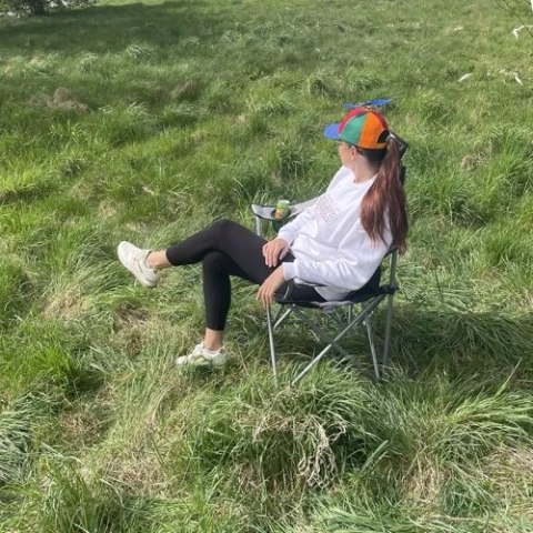 Krzesło Wędkarskie Składane Turystyczne Fotel na Ryby Kempingowe Duże XXL