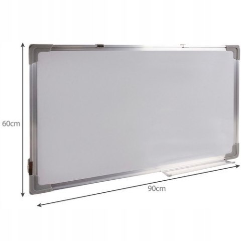 Tablica Magnetyczna Suchościeralna Biała 90x60 cm + Magnesy Gąbka Markery Tablica Magnetyczna Suchościeralna Biała 90x60 cm + Magnesy Gąbka Markery