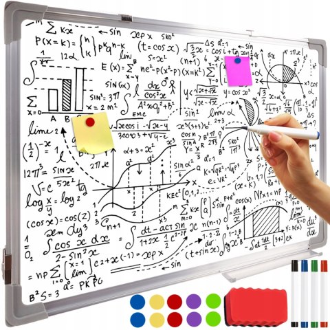 Tablica Magnetyczna Suchościeralna Biała 90x60 cm + Magnesy Gąbka Markery Tablica Magnetyczna Suchościeralna Biała 90x60 cm + Magnesy Gąbka Markery