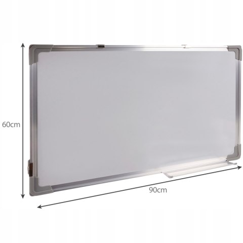 Tablica Magnetyczna Suchościeralna Biała 90x60 cm + Magnesy Gąbka Markery Tablica Magnetyczna Suchościeralna Biała 90x60 cm + Magnesy Gąbka Markery