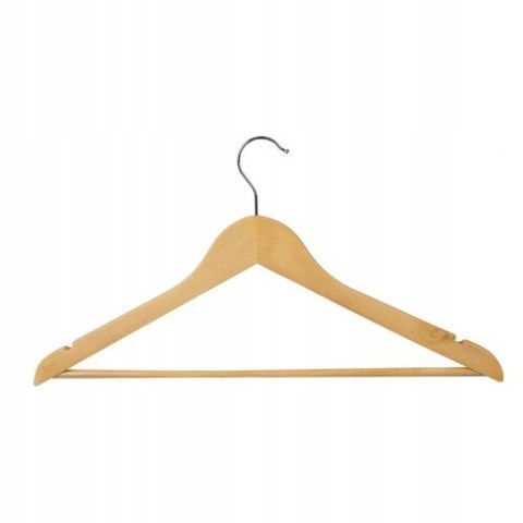 Drewniane Wieszaki na Ubrania Ubraniowe Odzieżowe Wieszak Mocny x10 Komplet