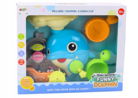 Zestaw Do Kąpieli Zabawka Do Wody Delfin Niebieski Zestaw Do Kąpieli Zabawka Do Wody Delfin Niebieski