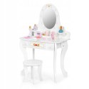 Duża Drewniana Toaletka dla Dzieci z Lustrem Krzesełko Dodatki Jakość