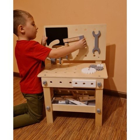 Duży Drewniany Warsztat dla Dzieci Zestaw Majsterkowicza Narzędzia Jakość Duży Drewniany Warsztat dla Dzieci Zestaw Majsterkowicza Narzędzia Jakość