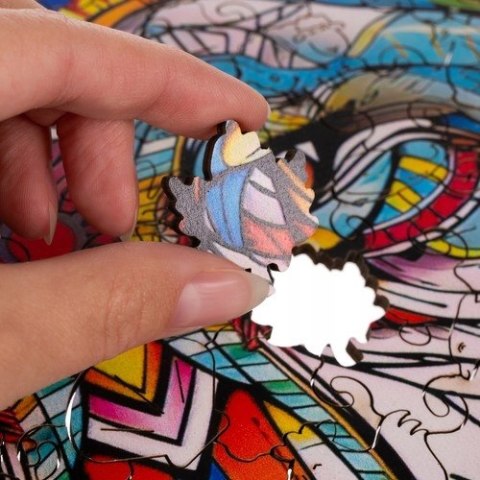 Gra Wilk Drewniane Puzzle Edukacyjna Układanka Klocki dla Dzieci i Dorosłych