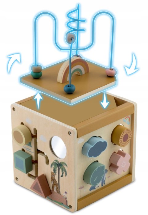 Interaktywna Kostka Edukacyjna Sorter Montessori Układanka Jakość