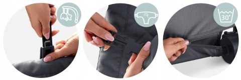 Leżaczek Bujaczek Kołyska Pałąk z Zabawkami Skladany na Płasko Antracyt