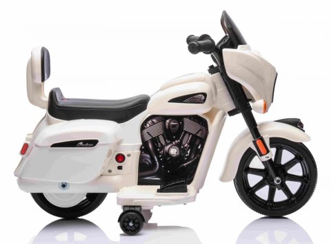 Motor Motorek Chopper 6V 35W Led Boczne Kółka Biały Motor Motorek Chopper 6V 35W Led Boczne Kółka Biały