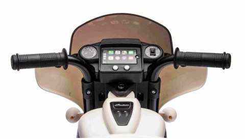 Motor Motorek Chopper 6V 35W Led Boczne Kółka Biały Motor Motorek Chopper 6V 35W Led Boczne Kółka Biały