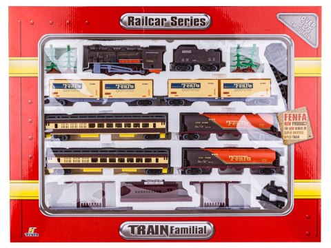 Ogromna Elektryczna Kolejka + 7 Wagonów 4 Drzewa 2 Perony Ogromna Elektryczna Kolejka + 7 Wagonów 4 Drzewa 2 Perony