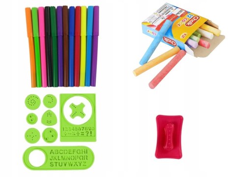 Tablica Dwustronna Magnetyczna Kredowa Pisaki Kredy Niebiesko Czerwona Tablica Dwustronna Magnetyczna Kredowa Pisaki Kredy Niebiesko Czerwona