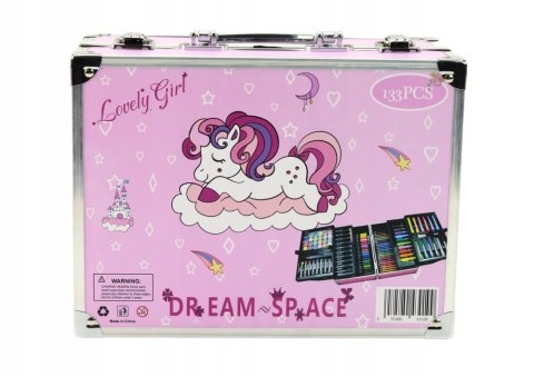 Zestaw Artystyczny w Rozkładanej Walizce z Jednorożcem 133 el.