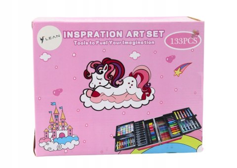 Zestaw Artystyczny w Rozkładanej Walizce z Jednorożcem 133 el.