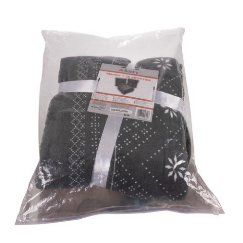 Zestaw Świąteczny Koc Narzuta 2 Poszewki 160x200 Komplet Szaro-Biały Zestaw Świąteczny Koc Narzuta 2 Poszewki 160x200 Komplet Szaro-Biały