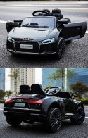 AUDI R8 SPYDER 2 Silniki 2x6V Ekoskóra Piankowe Koła Czarny