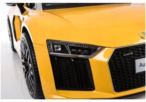 AUDI R8 SPYDER 2 Silniki 2x6V Ekoskóra Piankowe Koła Żółte