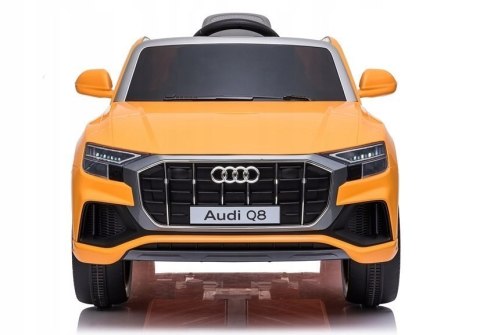 Audi Q8 Licencja 2 Silniki 12V Ekoskóra Piankowe Koła Żółte Lakierowane