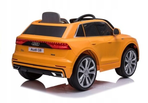 Audi Q8 Licencja 2 Silniki 12V Ekoskóra Piankowe Koła Żółte Lakierowane