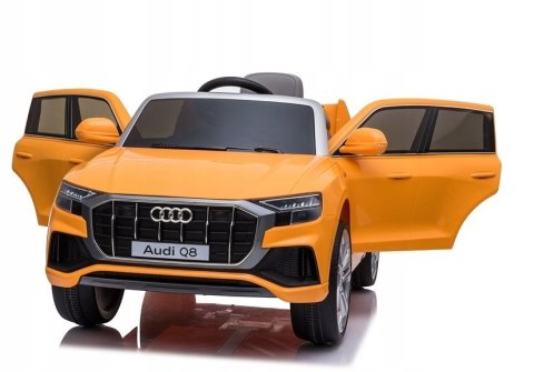 Audi Q8 Licencja 2 Silniki 12V Ekoskóra Piankowe Koła Żółte Lakierowane