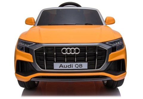 Audi Q8 Licencja 2 Silniki 12V Ekoskóra Piankowe Koła Żółte Lakierowane