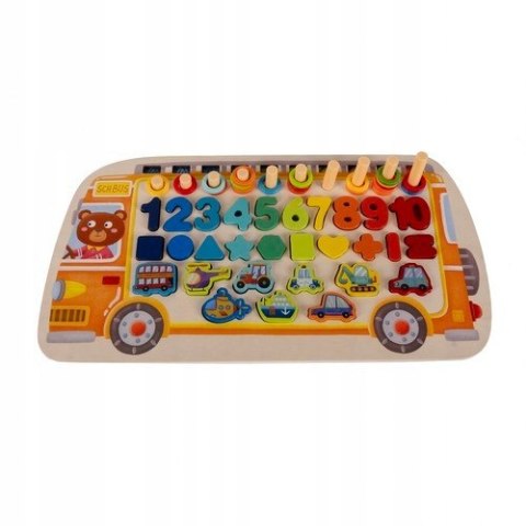 Drewniana Edukacyjna Układanka Sorter Montessori Klocki Jakość