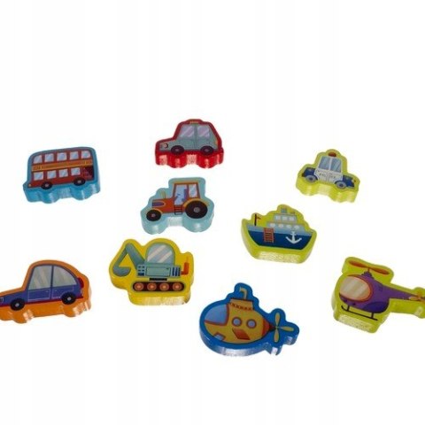 Drewniana Edukacyjna Układanka Sorter Montessori Klocki Jakość