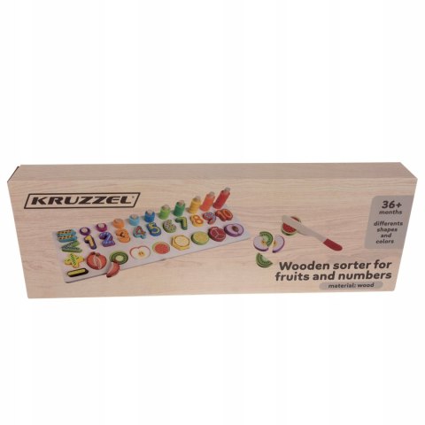 Drewniana Edukacyjna Układanka Sorter Montessori Klocki Jakość