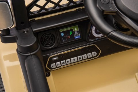 JEEP TOYOTA Licencja 4 Silniki 12V Ekoskóra Piankowe Koła Khaki