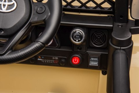 JEEP TOYOTA Licencja 4 Silniki 12V Ekoskóra Piankowe Koła Khaki