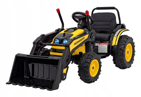 Koparka Traktor na Akumulator z Ruchomą Łyżką 2x35W 12V Żółty