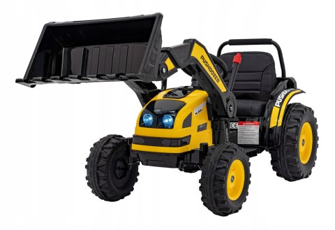 Koparka Traktor na Akumulator z Ruchomą Łyżką 2x35W 12V Żółty