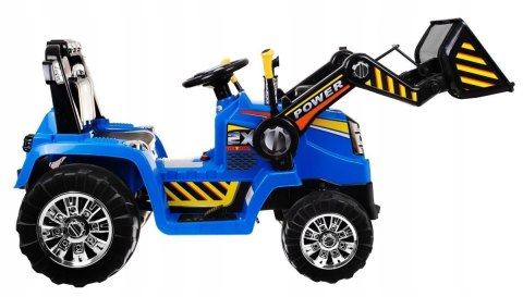 Koparka Traktor na Akumulator z Ruchomą Łyżką 2x45W 2x6V Niebieski Koparka Traktor na Akumulator z Ruchomą Łyżką 2x45W 2x6V Niebieski