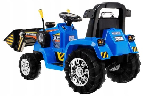 Koparka Traktor na Akumulator z Ruchomą Łyżką 2x45W 2x6V Niebieski Koparka Traktor na Akumulator z Ruchomą Łyżką 2x45W 2x6V Niebieski