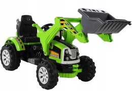 Koparka Traktor na Akumulator z Ruchomą Łyżką 2x45W 2x6V Zielony
