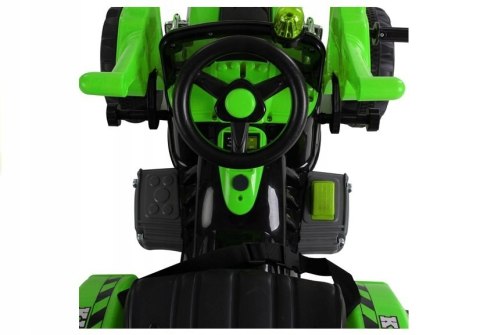 Koparka Traktor na Akumulator z Ruchomą Łyżką 2x45W 2x6V Zielony