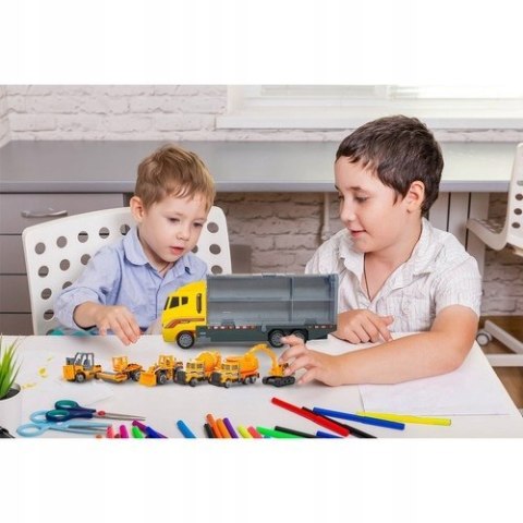 Laweta Tir Ciężarówka Wyrzutnia Zestaw 6 Aut Autka Auta Samochód Maszyny