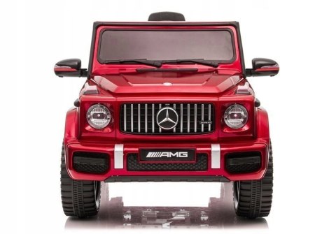 Mercedes G63 Licencja 2 Silniki 12V Ekoskóra Piankowe Koła Czerwony Lakier Mercedes G63 Licencja 2 Silniki 12V Ekoskóra Piankowe Koła Czerwony Lakier