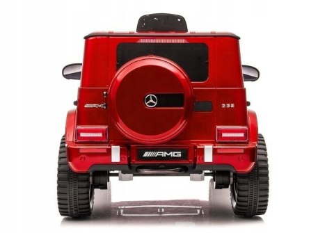 Mercedes G63 Licencja 2 Silniki 12V Ekoskóra Piankowe Koła Czerwony Lakier Mercedes G63 Licencja 2 Silniki 12V Ekoskóra Piankowe Koła Czerwony Lakier