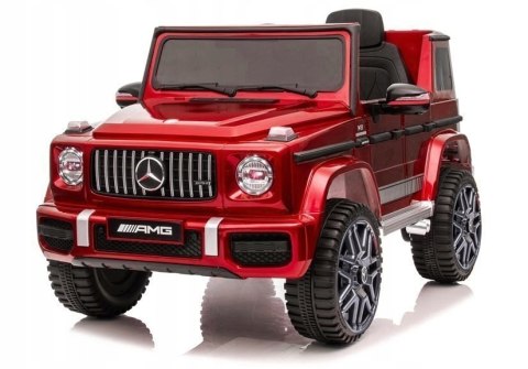 Mercedes G63 Licencja 2 Silniki 12V Ekoskóra Piankowe Koła Czerwony Lakier Mercedes G63 Licencja 2 Silniki 12V Ekoskóra Piankowe Koła Czerwony Lakier