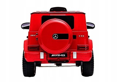 Mercedes G63 Licencja 2 Silniki 12V Ekoskóra Piankowe Koła Czerwony Lakier Mercedes G63 Licencja 2 Silniki 12V Ekoskóra Piankowe Koła Czerwony Lakier