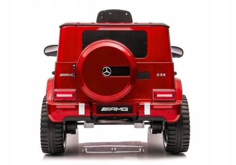 Mercedes G63 Licencja 2 Silniki 12V Ekoskóra Piankowe Koła Czerwony Lakier Mercedes G63 Licencja 2 Silniki 12V Ekoskóra Piankowe Koła Czerwony Lakier