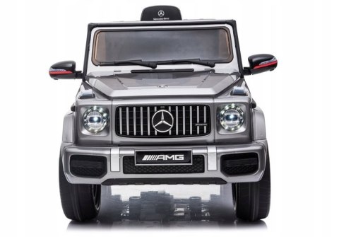 Mercedes G63 Licencja 2 Silniki 12V Ekoskóra Piankowe Koła Srebrny Lakier